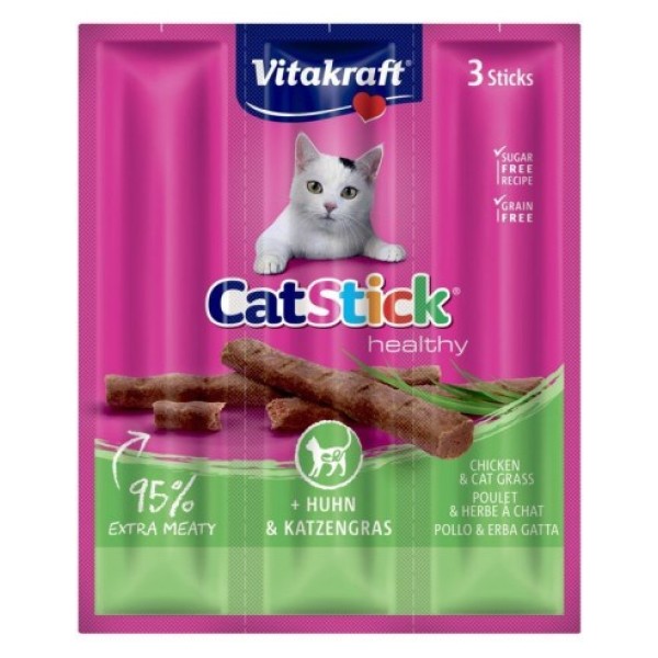 VITAKRAFT CatStick Mini Chicken with grass ...