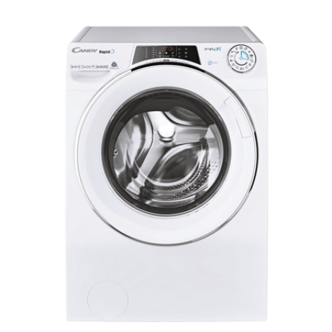 Candy | Washing Machine | ROW4966DWMCE/1-S | Energy efficiency class D | Front loading | Washing capacity 9 kg | 1400 RPM | Depth 58 cm | Width 60 cm | Display | LCD | Drying system | Drying capacity 6 kg | Steam function | Wi-Fi | White