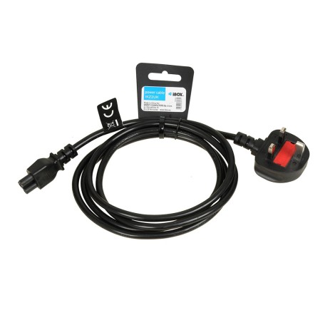 iBOX Power Cable for Laptops (clover) VDE 1.8m UK plug