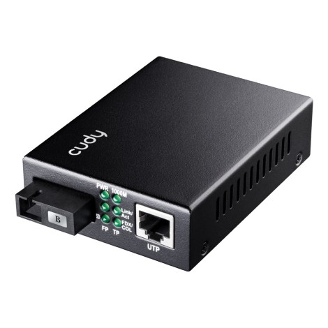 Cudy MC100GSB-40B network media converter 1000 Mbit/s Multi-mode, Single-mode Black