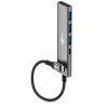 Goobay 76562 Slim 4-Port USB-Hub, USB-C auf USB-C™/USB-A, 5 Gbit/s, Grey