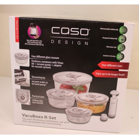 SALE OUT.  | Caso | Vacuum freshness containers round | 01187 | Set of 4 | DOES NOT HOLD IS THE VACUUM
