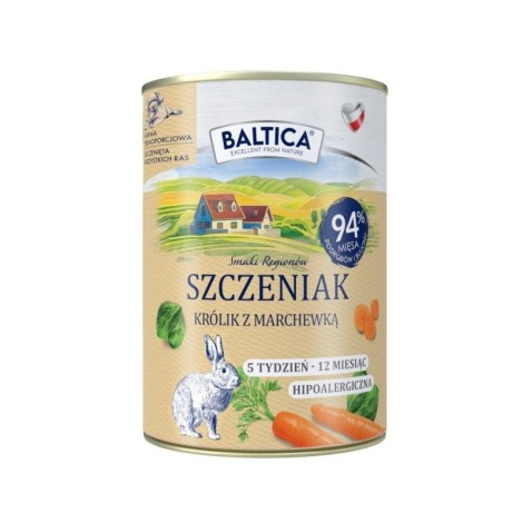 BALTICA SMAKI REGIONÓW Szczeniak Królik z marchewką   400g