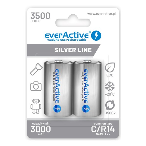 Rechargeable Batteries everActive R14/C Ni-MH 3500 ...