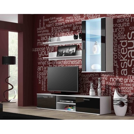 Cama TV stand SOHO 180 white/black gloss