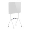 Ergo Office mobile dry erase board, horizontal orientation, white, single sided, with shelf, board dimensions 1190x790mm, ER-306