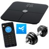 Adler Smart Bathroom Scale | AD 8187 | Maximum weight (capacity) 180 kg | Accuracy 100 g | Body Mass Index (BMI) measuring | Black