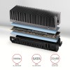 AXAGON CLR-M2XT ALU Heatsink for single or double-sided M.2 SSD, height 24mm