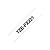 Brother | TZe-FX231 Flexible ID Laminated Tape | Black on White | TZe | 8 m | 1.2 cm