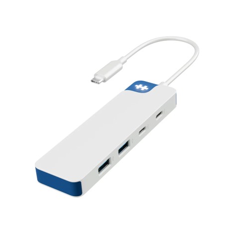 Hyper HyperDrive Flex 4 Port USB-C Combo Hub, Blue | Hyper