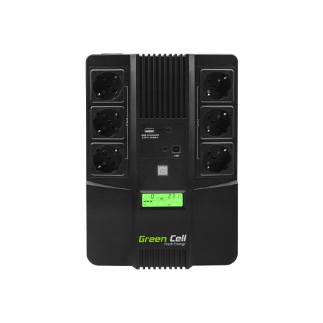 Green Cell AiO 800VA LCD Line-Interactive 0.8 kVA 480 W 6 AC outlet(s)