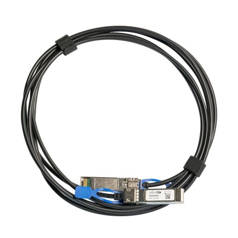MikroTik | 25GBase Direct Attach Cable | XS+DA0001 | SFP/SFP+/SFP28 | Maximum transfer distance 1 m | Supports SFP 1G/SFP+ 10G/25G SFP28, 25 Gbit/s