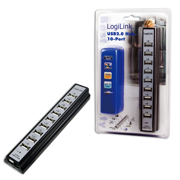 Logilink | USB 2.0 Hub-10 port ...