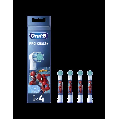 Oral-B Replacement Toothbrush Heads | EB10 4 refill Spiderman | Heads | For kids | Number of brush heads included 4