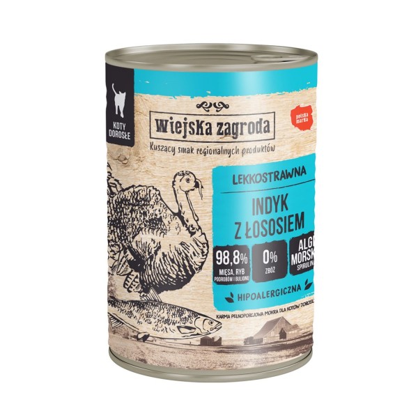 Wiejska Zagroda Indyk z łososiem karma ...
