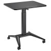 Maclean MC-453 B Mobile Laptop Desk with Pneumatic Height Adjustment, Laptop Table with Wheels, 80 x 52 cm, Max. 8 kg, Height Adjustable Max. 109 cm (Black)