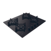 Candy Hob | CVW6BB | Gas on glass | Number of burners/cooking zones 4 | Knobs | Black