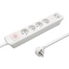 Qoltec 50282 surge protector White 4 AC outlet(s) 230 V 1.8 m