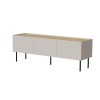 Cama FELLINI TV cabinet 150x40x52 cashmere + oiled oak top