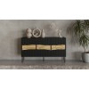 Cama INSERTO 3D chest of drawers 143.5x40x80 black + LED