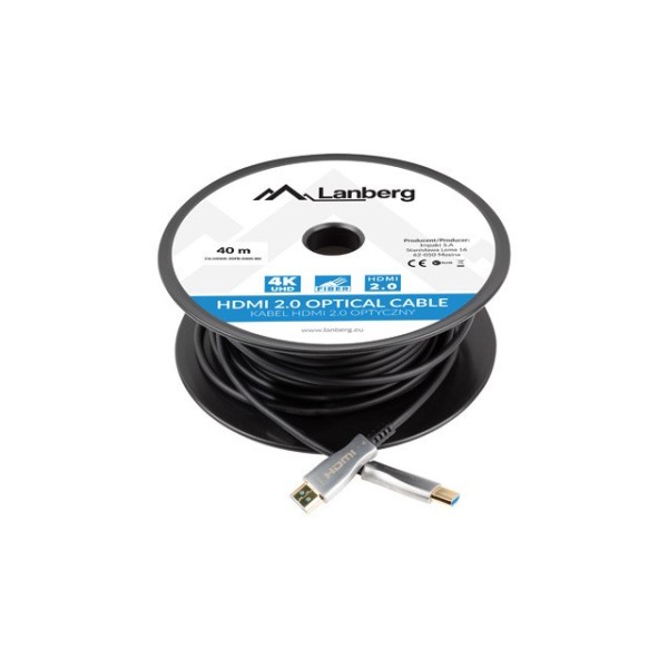 Lanberg CA-HDMI-20FB-0300-BK optical cable HDMI M/M ...