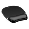 Fellowes | Mouse pad with wrist support CRYSTAL | Mouse pad with wrist pillow | 202 x 235 x 25  mm | Black