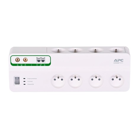 APC PMF83VT-FR surge protector White 8 AC outlet(s) 230 V 3 m
