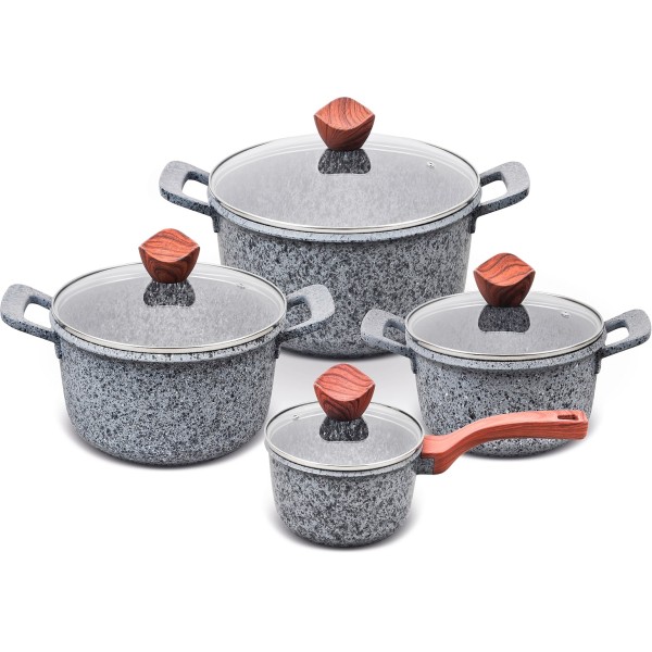 PROMIS Set of pots GRANITE, saucepan ...