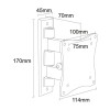 TV SET ACC WALL MOUNT SILVER/10-24