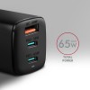 AXAGON GaN wallcharger 3x port (USB-A + 2x USB-C), 65W | ACU-DPQ65