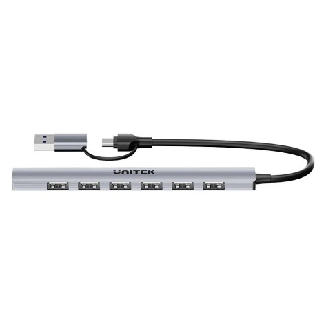 UNITEK HUB USB-A/C 7IN1USB-A PORTS 5GBPS