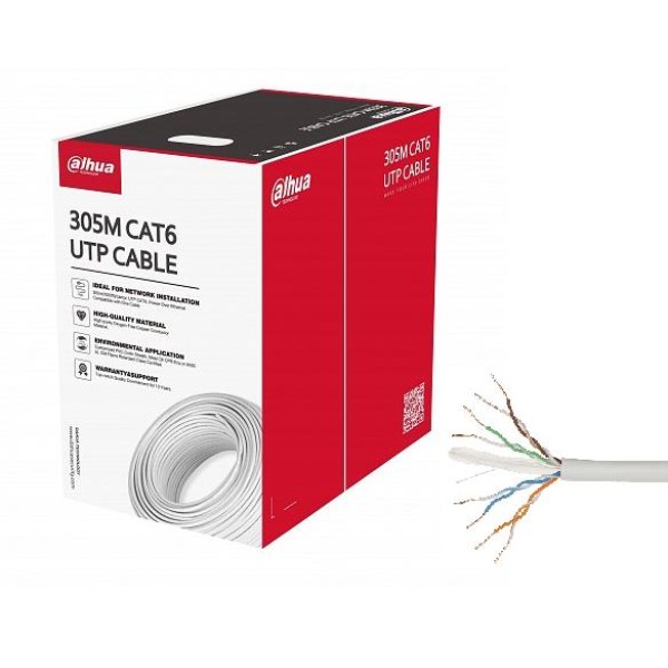 CABLE CAT6 UTP 305M WHITE/PFM920I-6UN-C DAHUA