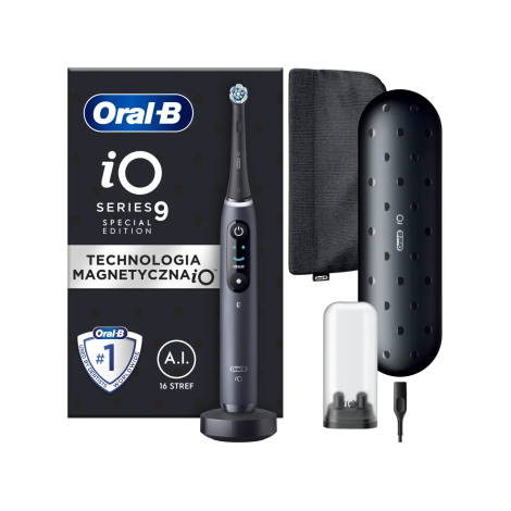 Oral-B Electric Toothbrush | iO9 Series | Rechargeable | For adults | Number of brush heads included 1 | Number of teeth brushing modes 7 | Black Special Edition