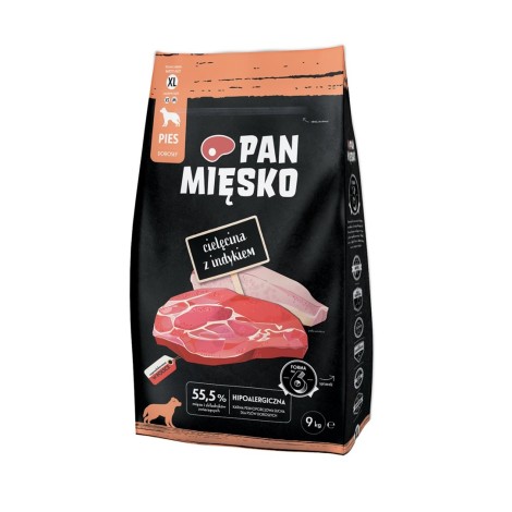 PAN MIĘSKO Veal with turkey XL - dry dog food - 9kg