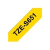 BROTHER TZES651 24mm BLACK ON YELLOW ADH
