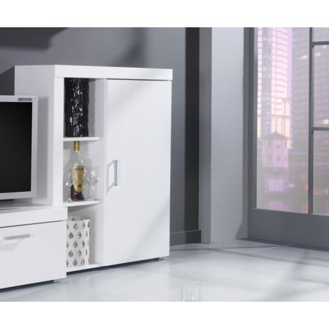 Cama bookcase SAMBA white/white gloss