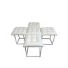 Puff-transformer 5in1 - 5 stools in 1 pouffe white eco leather