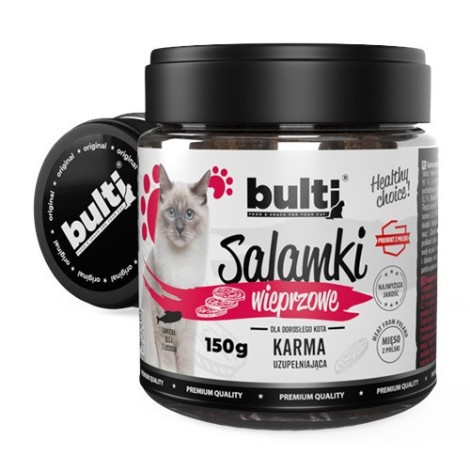 BULTI Salamki wieprzowe przysmak dla kota 150g