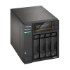 NAS Asustor AS6804T; Tower; 4x (3.5" SATA HDD/ 2.5" SSD); AMD Ryzen Embedded V3C14; 16G ECC DDR5 SODIMM (max. 64GB), 2x 10GbE, 2x 5GbE, 4x M.2 2280 NVMe PCIe 4.0, 2x USB4, 2x USB 3.2 Gen, 1x optional 10 GbE card