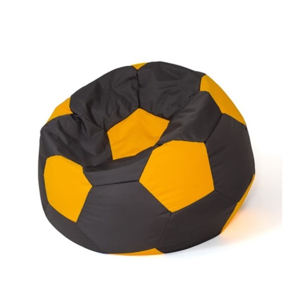 Sako bag pouffe Ball black-yellow XL ...
