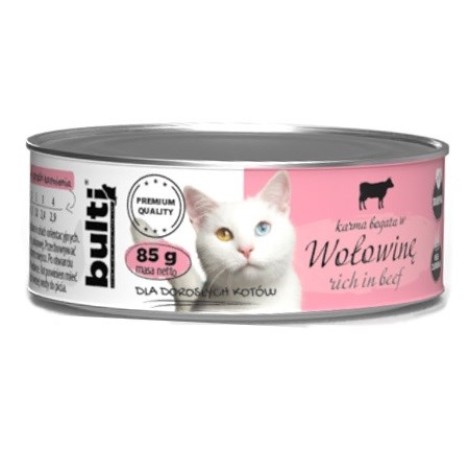 BULTI Rich in beef - wet cat food - 85g