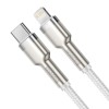 USB-C cable to Lightning Baseus Cafule, White, Power Delivery, 20W, 1m (white)