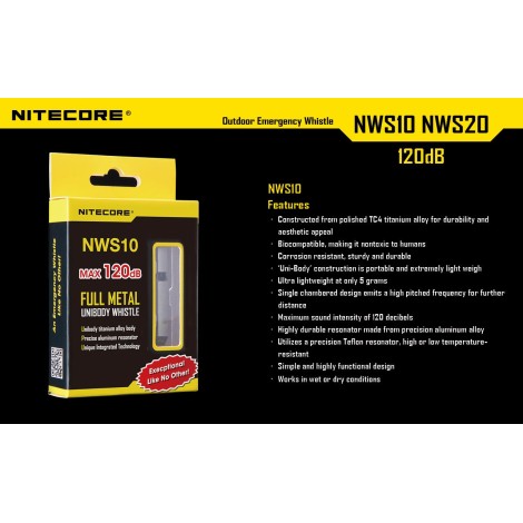 WHISTLE OUTDOOR EMERGENCY/120DB NWS10 NITECORE