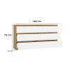 M6 MALWA CHEST OF DRAWERS 140 CM 6 DRAWERS OAK ARTISAN/WHITE