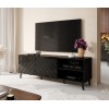 RTV cabinet ABETO 150x42x52 black glossy