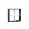 MALAX 2X2 SHELVING UNIT, ANTHRACITE/WHITE