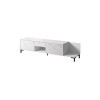 RTV Cabinet MARMO 2D1S1K 195x40x47.5 cm white matt/marble white