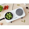 Esperanza EKH010W Adjustable electric cooker, 2 heating fields, white