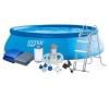 Intex | Easy Set Pool Set with Filter Pump, Safety Ladder, Ground Cloth, Cover | Blue