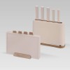 Maestro MR-1412-BEIGE Knife set with block + Cutting board set Beige